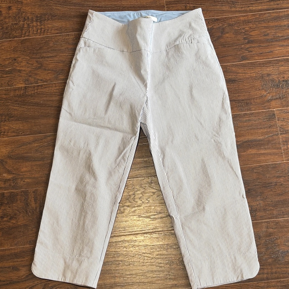 Women's Light Blue Stretch Pinstripe Chinos